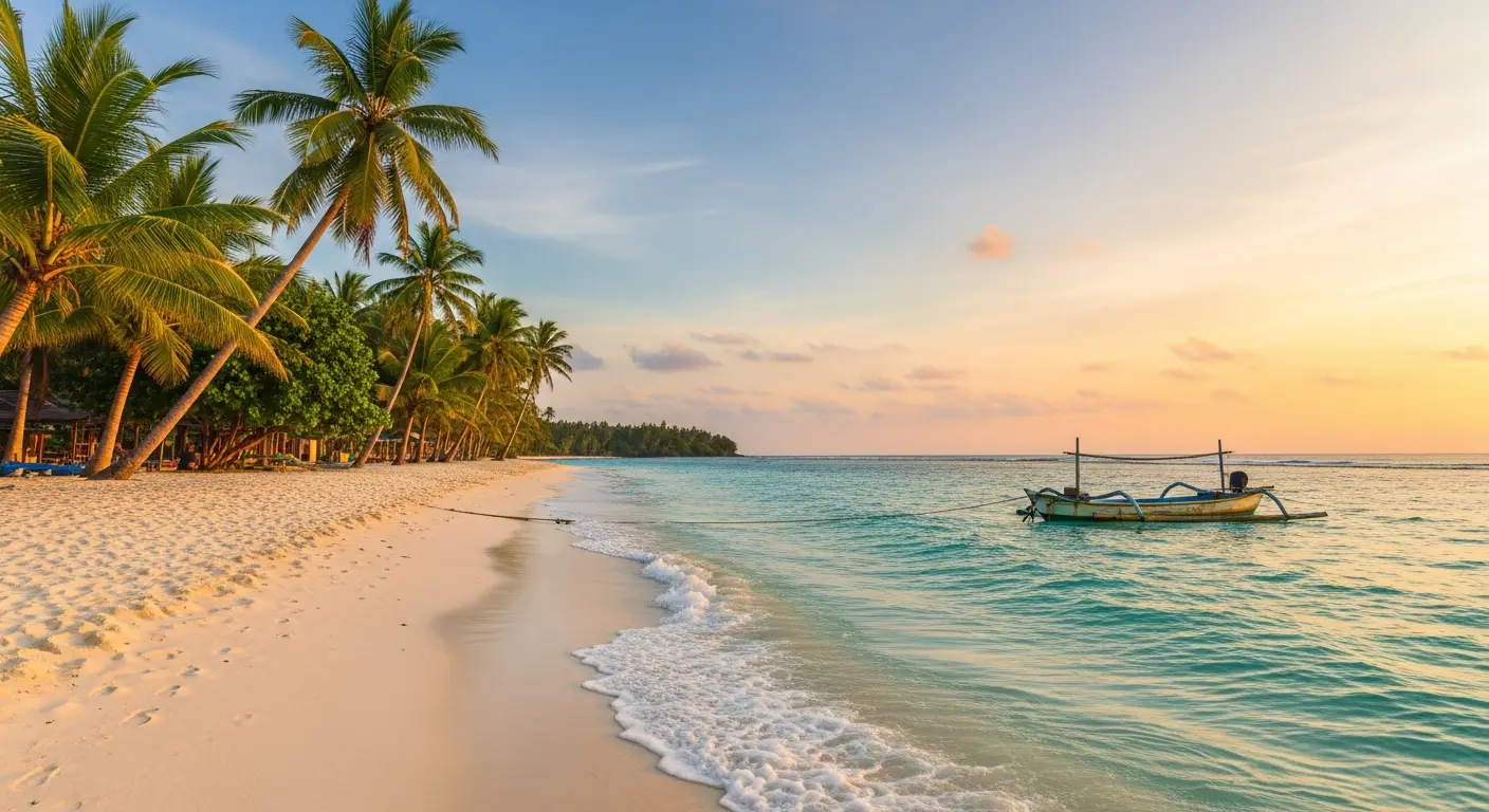 Stunning view of Likupang Beach, a tropical paradise near Likupang Resort.